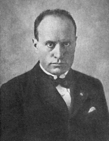 The first fascist dictator of the 20th century: Benito Mussolini, ruled Italy between 1922 and 1944.