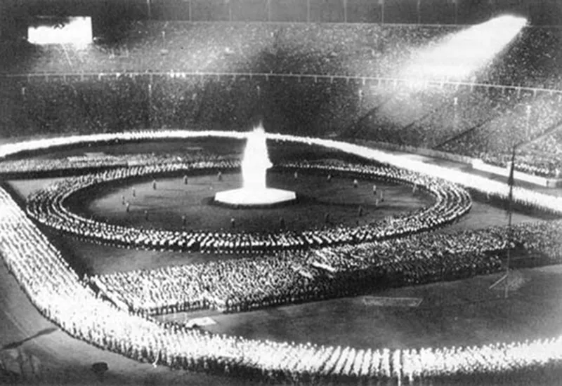 Mass Hypnosis On June 21, 1939, more than 120,000 Germans enjoyed a neo-pagan summer solstice celebration in the Berlin Olympic Stadium. The event was organized
