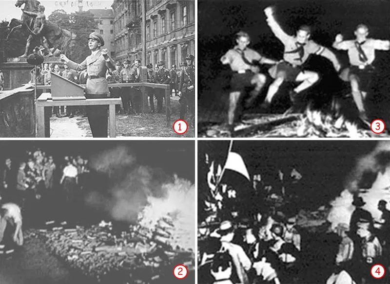 1- Goebbels addressing students in Berlin.