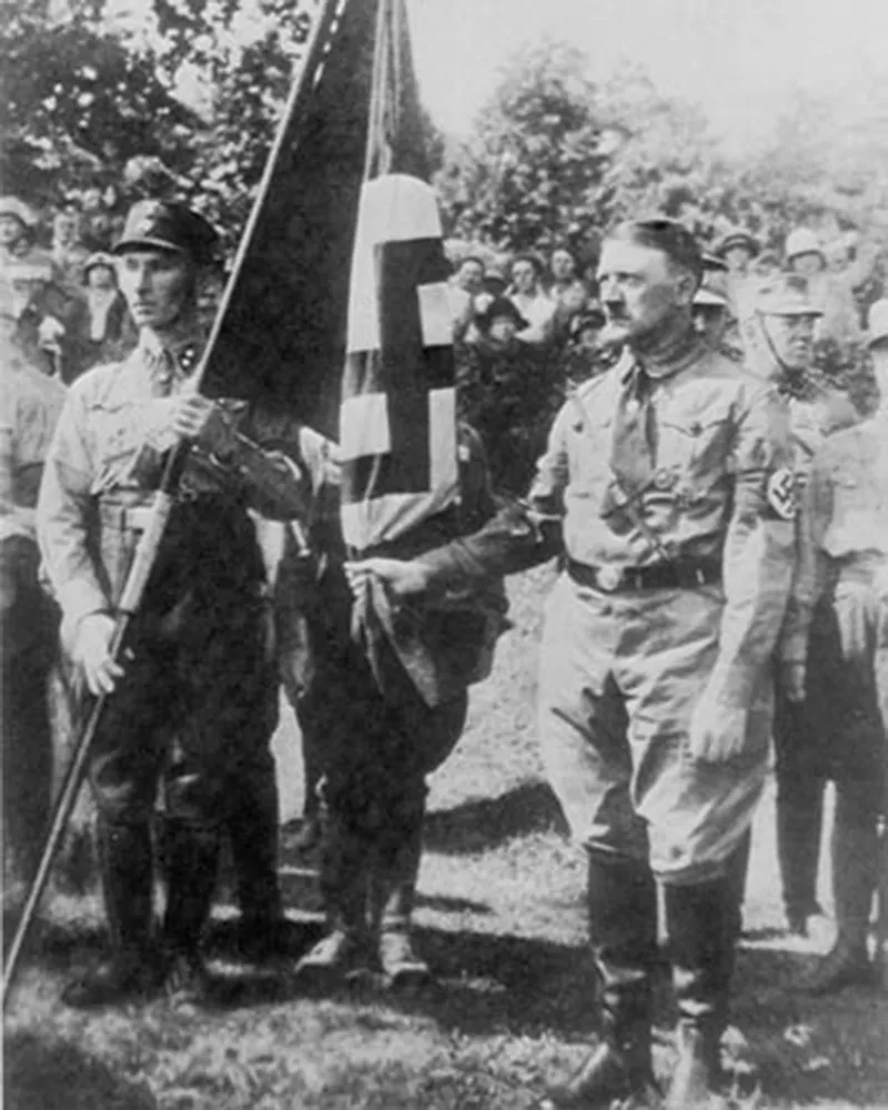 The blood flag was the most sacred symbol in Nazi ceremonies. Tens of thousands of other Nazi Party flags were touched with it, in the belief that they would be