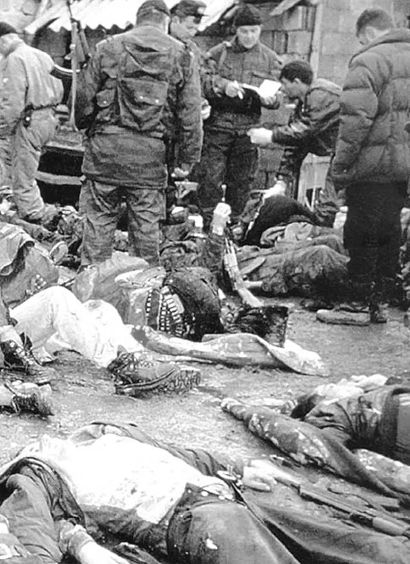 Serbian Violence: Albanian civilians killed by Serbian forces in Kosovo on Jan. 15, 1999.