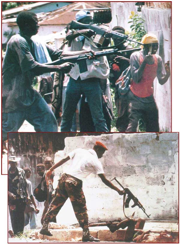 LIBERIA Frequently witnessed scenes of violence in the domestic clashes.
