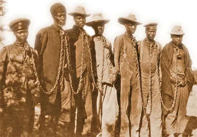 Slaves seeking their freedom in Western South Africa in 1904were savagely put down.